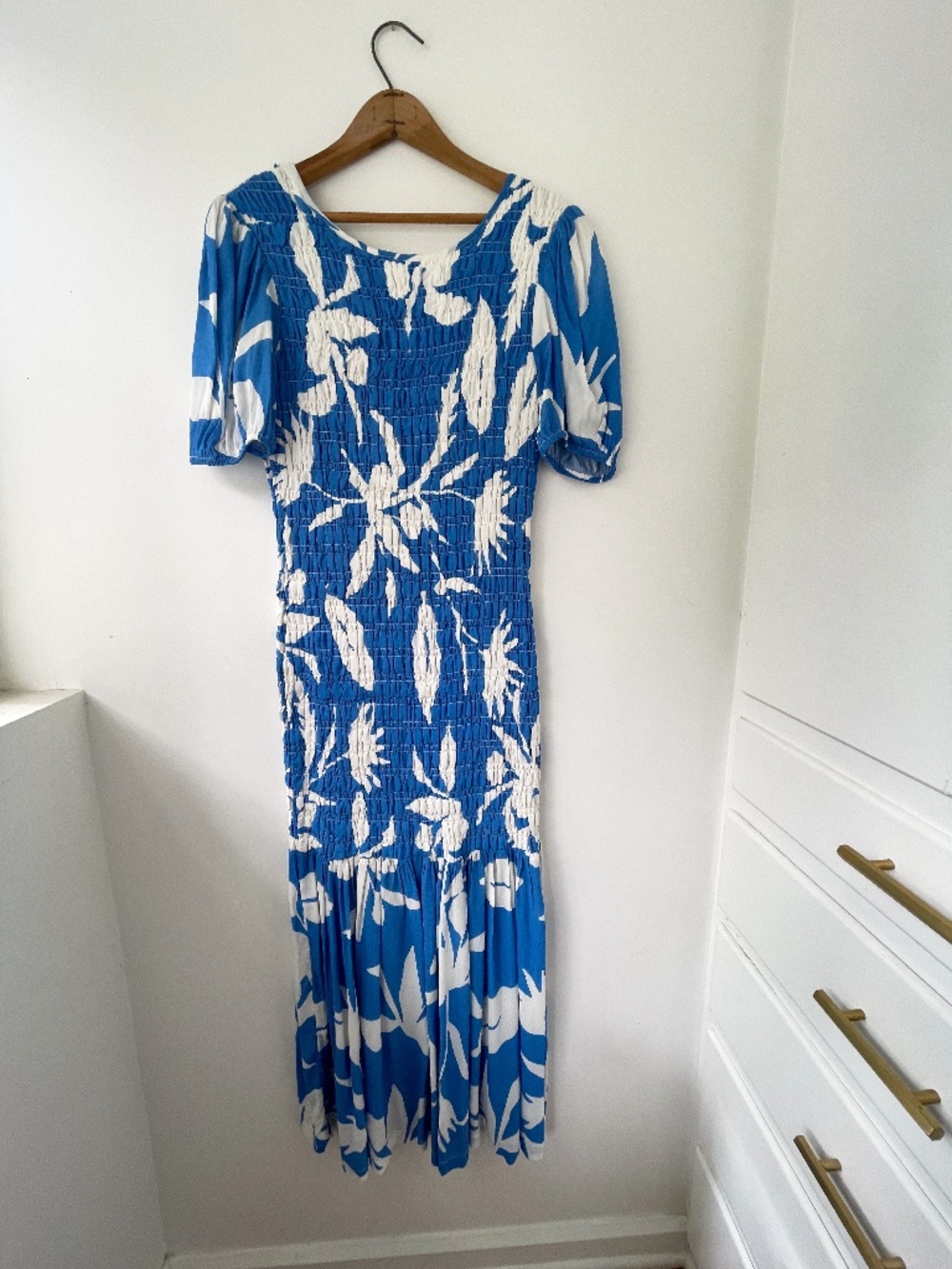 Rue Stiic Blue White Dress Size Sm